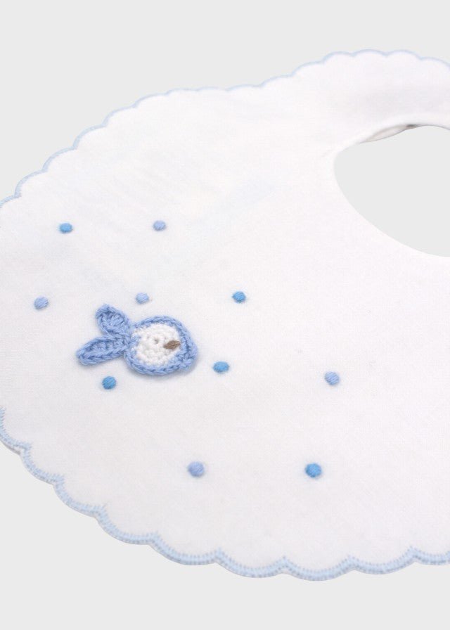 Bavetta Cotone Ricami Mare DORY/BV corredino e abbigliamento neonato | NANU' BABY