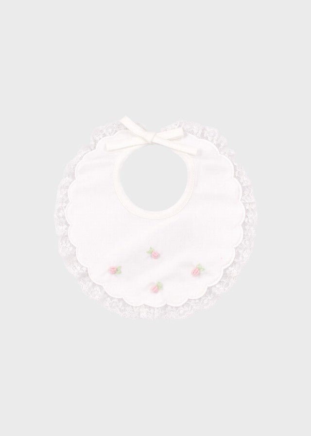 Bavetta Cotone Rosa Pesco EK13BAV corredino e abbigliamento neonato | NANU' BABY