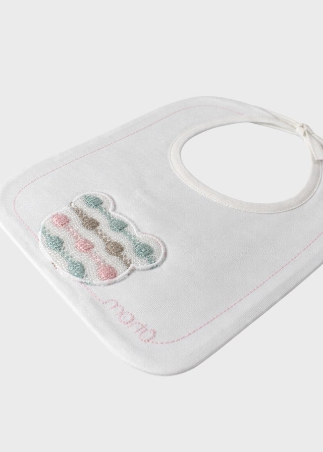 Bavetta Cotone Teddy Rosa EK51BAV/R corredino e abbigliamento neonato | NANU' BABY