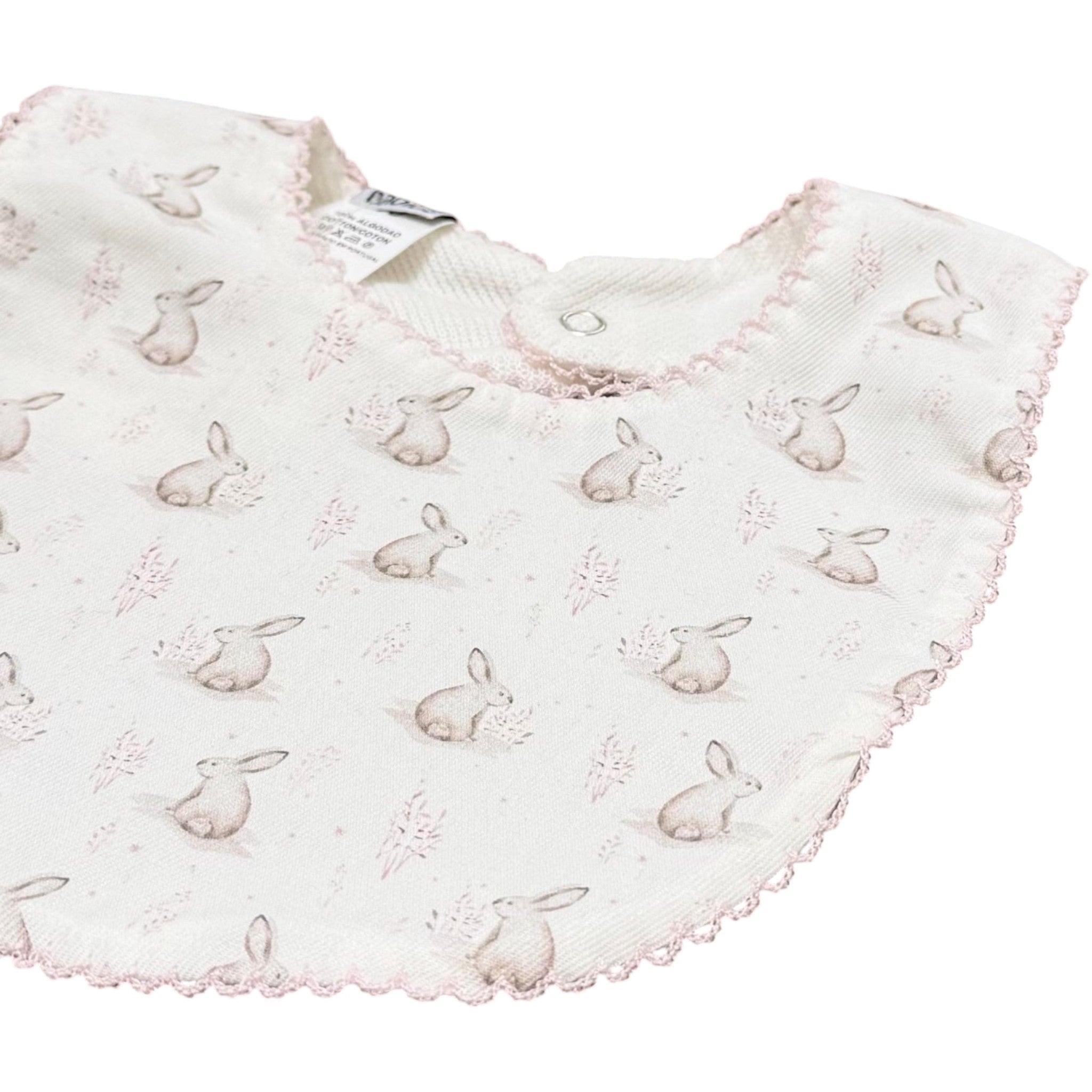 Bavetta Neonata Cotone Rosa - BABIDU' 6627/R corredino e abbigliamento neonato | NANU' BABY