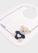 Bavetta Teddy Blu Sabbia EK60BAV corredino e abbigliamento neonato | NANU' BABY