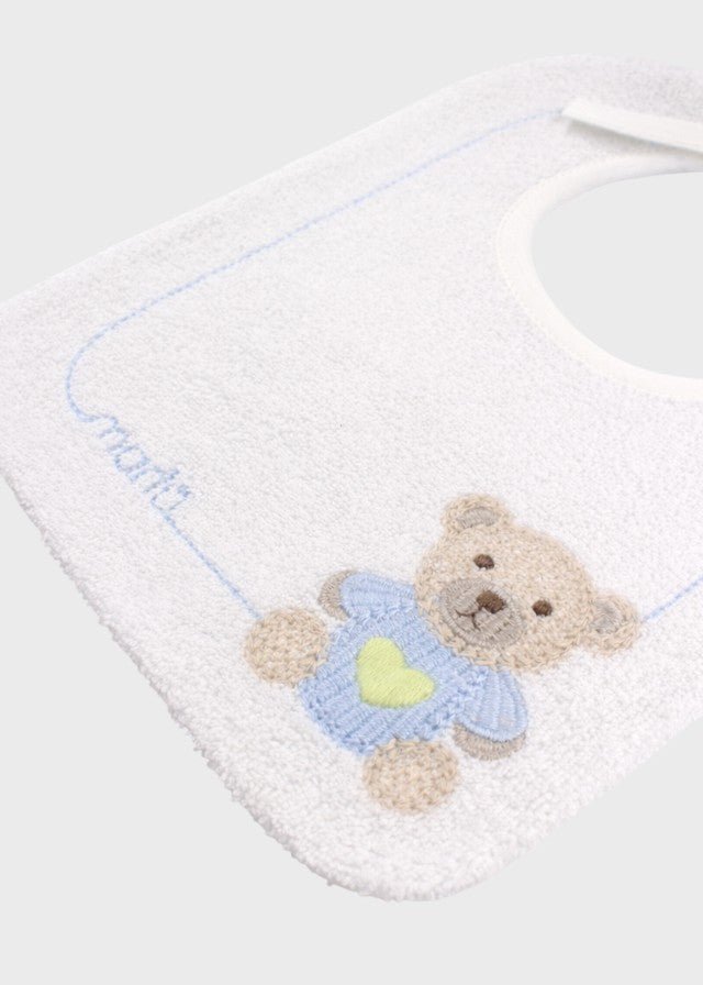 Bavetta Teddy Cielo Polvere EK60BAV/C corredino e abbigliamento neonato | NANU' BABY