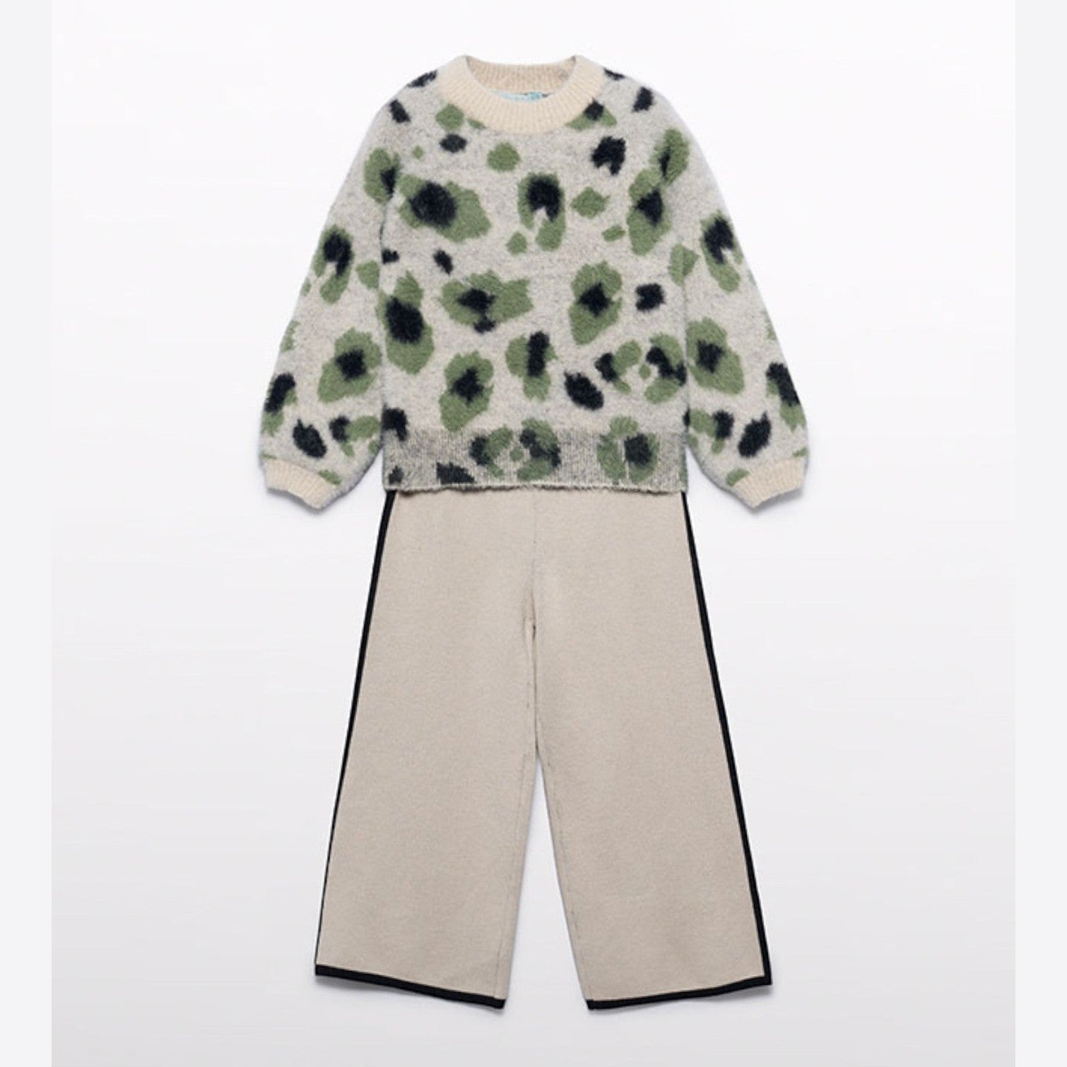 Compl. pantalone leopardo pel Bimba Nero 5733/1 -  NANU' BABY