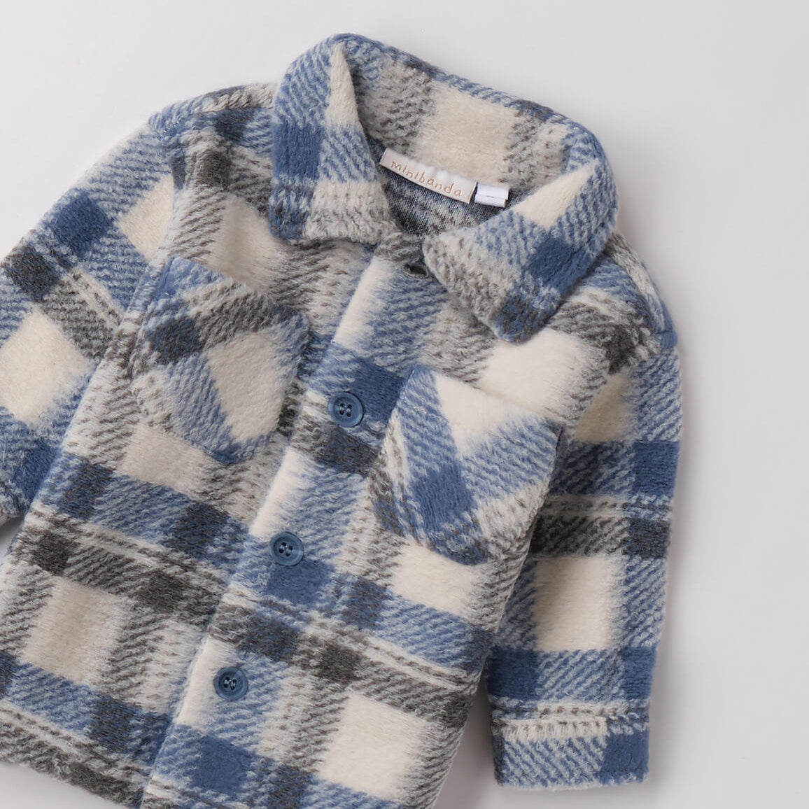 Boy's Plaid Fabric Shirt with Pockets, Avion 3F604/3643