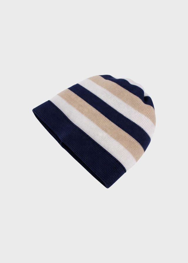 Cappellino Cotone Blu Sabbia EK6071 corredino e abbigliamento neonato | NANU' BABY