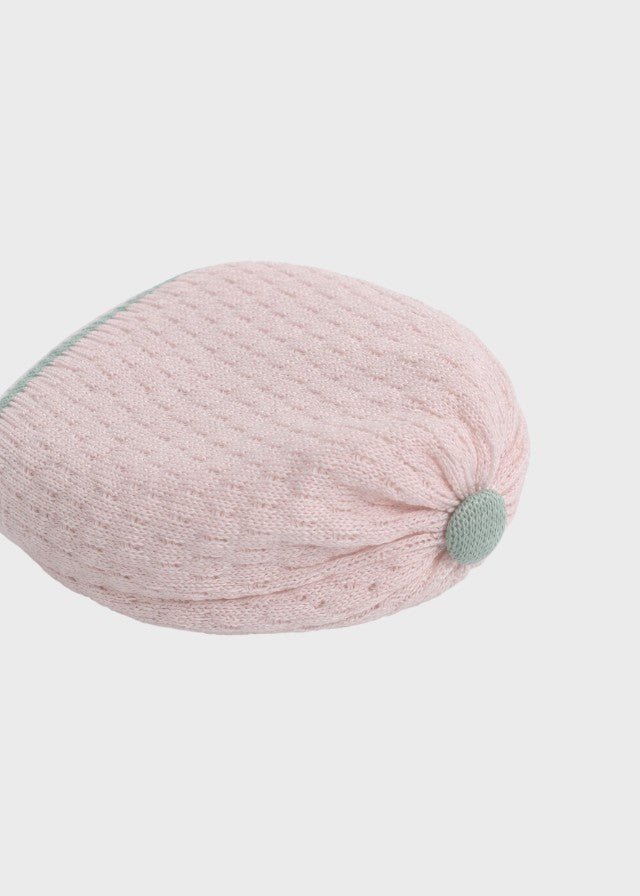 Cappellino Cotone Rosa Verde EK5071R corredino e abbigliamento neonato | NANU' BABY