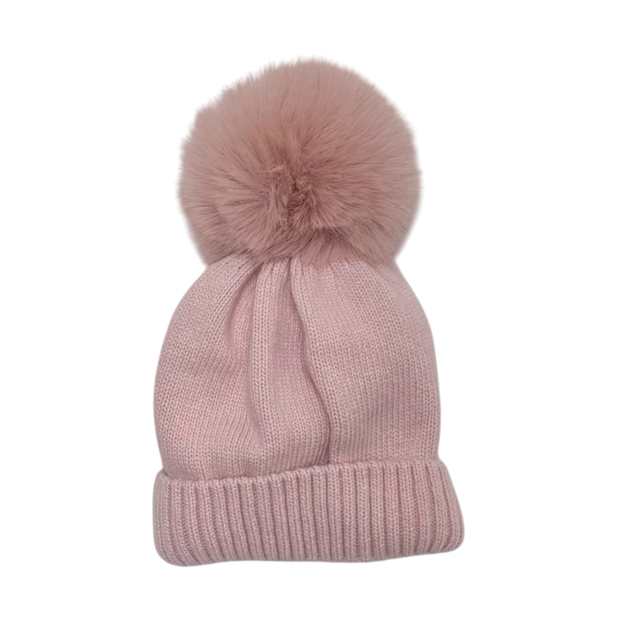 Cappello Pom Pon Ecologico Rosa CT1622EA/R corredino e abbigliamento neonato | NANU' BABY