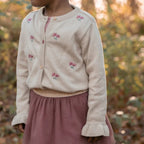 Cardigan lavorato a maglia - Giardino delle fate Bimba Avorio CL25092031 corredino e abbigliamento neonato | NANU' BABY