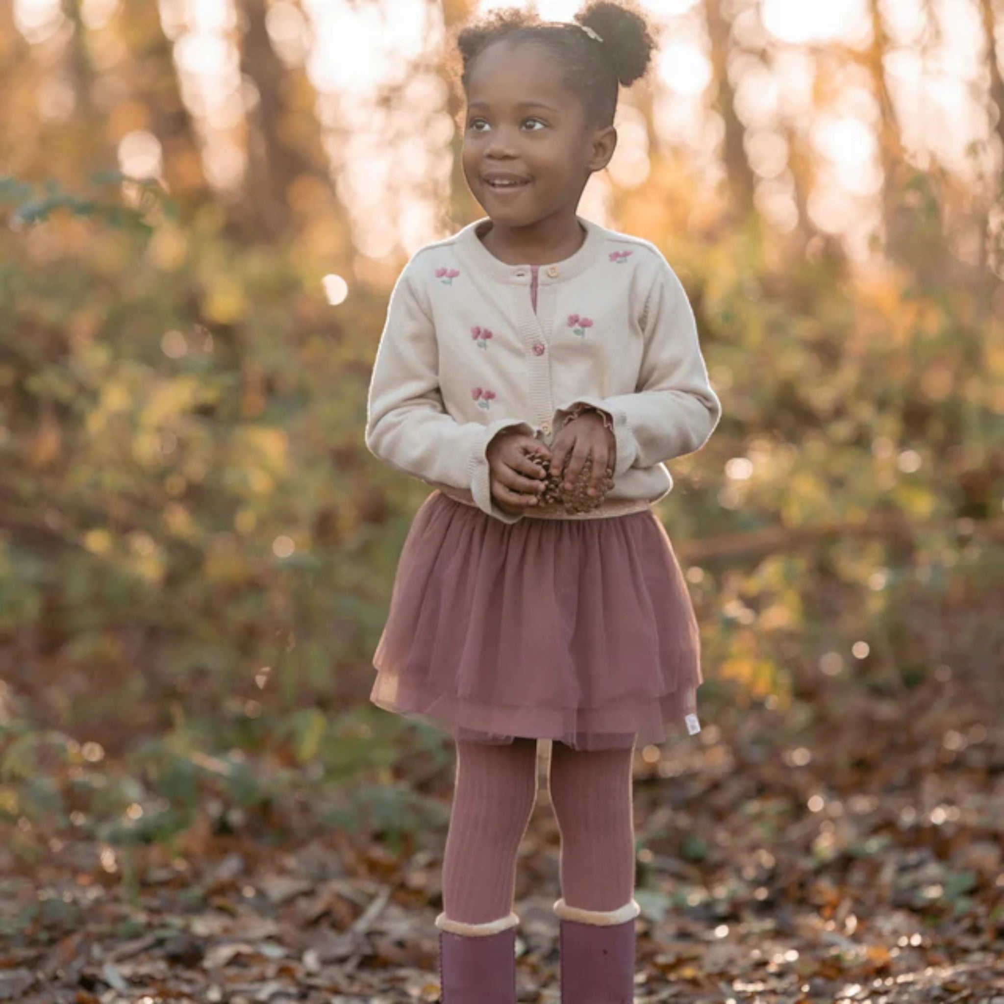 Cardigan lavorato a maglia - Giardino delle fate Bimba Avorio CL25092031 corredino e abbigliamento neonato | NANU' BABY