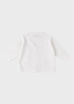 Cardigan Maglia Bianco Incrociato ECA007I/B corredino e abbigliamento neonato | NANU' BABY