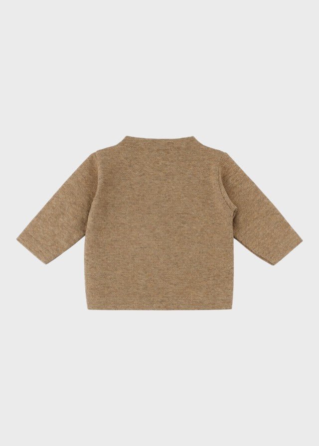 Cardigan Maglia Marrone Incrociato ECA007I/M corredino e abbigliamento neonato | NANU' BABY