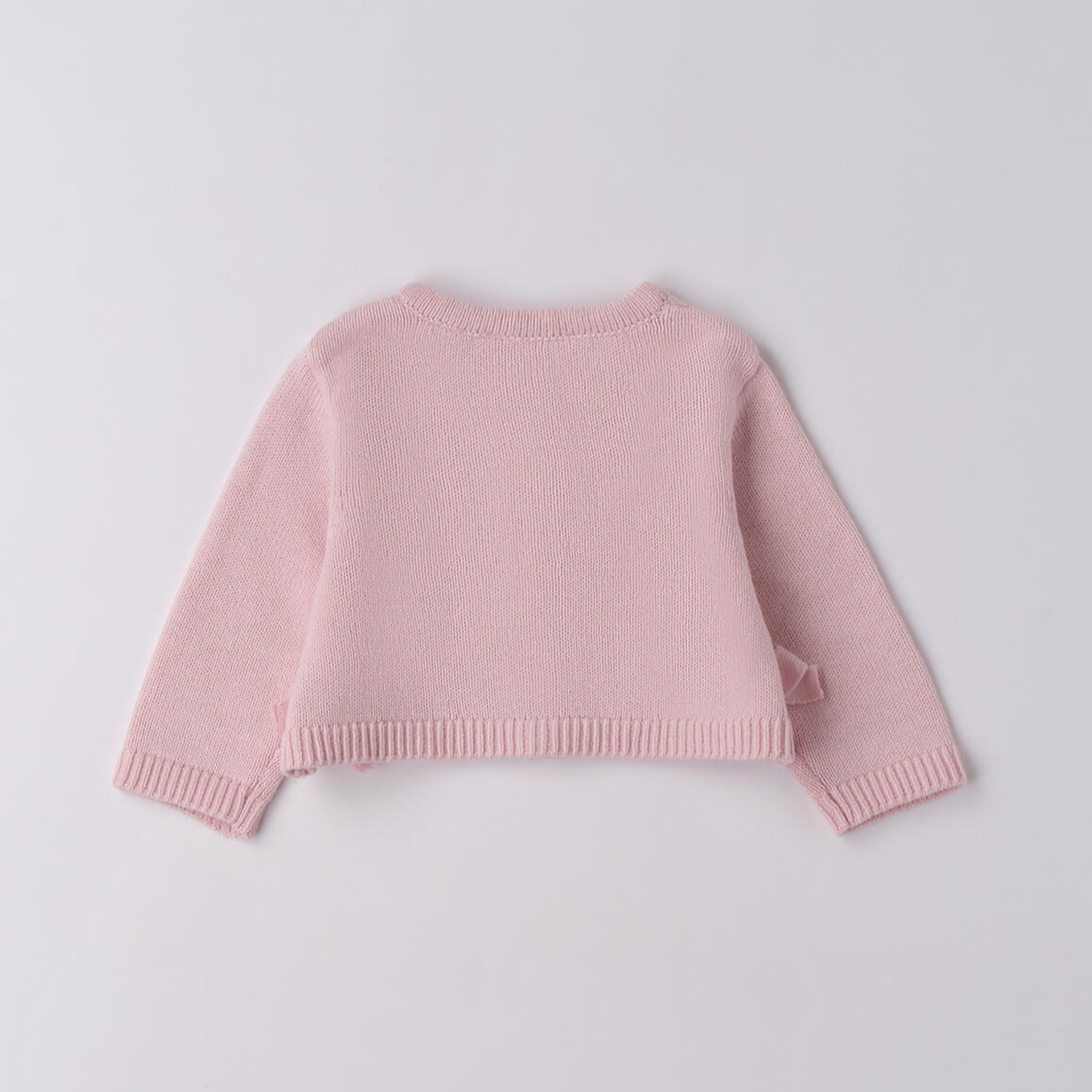 Pink Cotton and Wool Knit Cardigan for Girls 3F703/2714