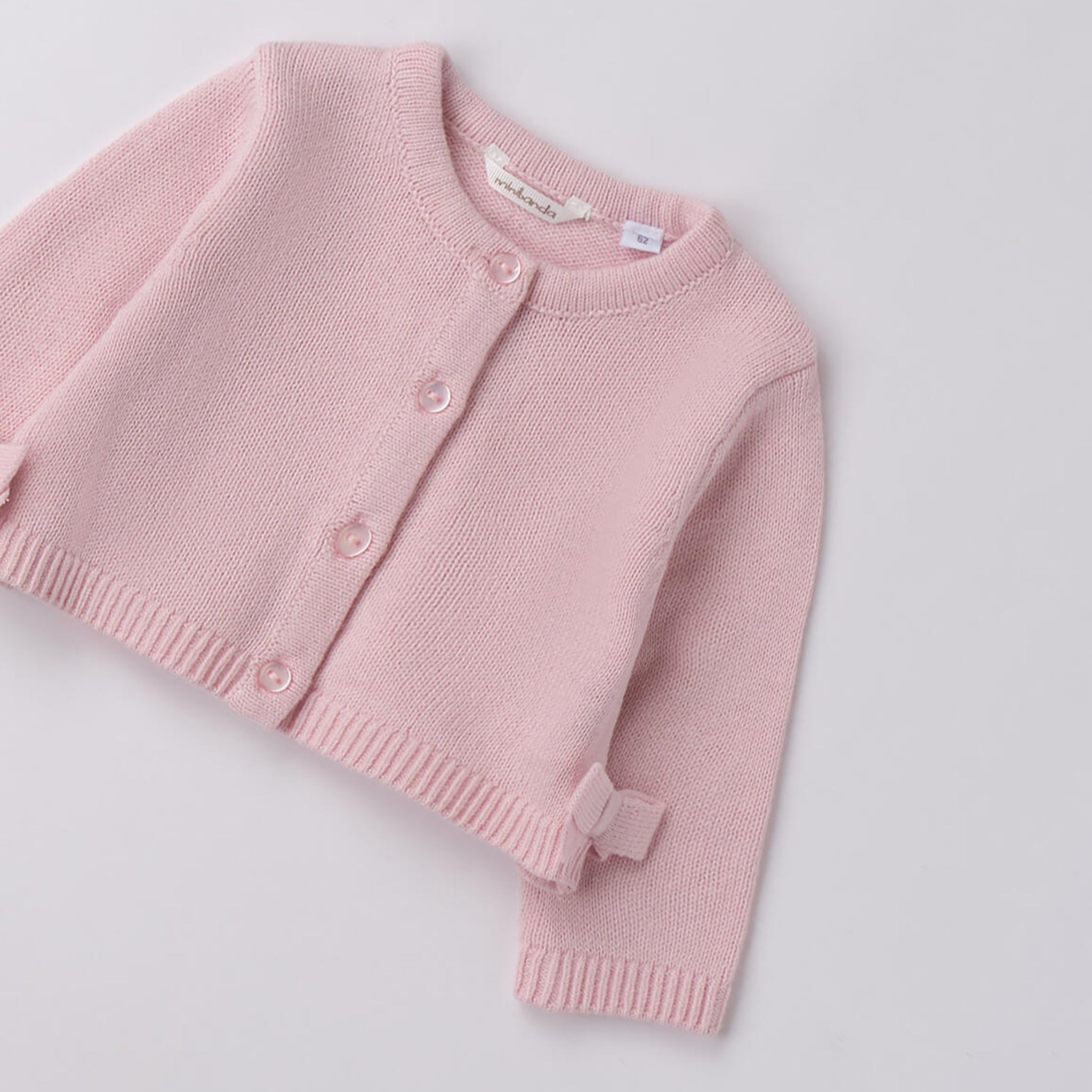 Cardigan Tricot Cotone Lana Bimba Rosa 3F703/2714