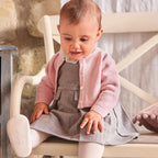 Pink Cotton and Wool Knit Cardigan for Girls 3F703/2714