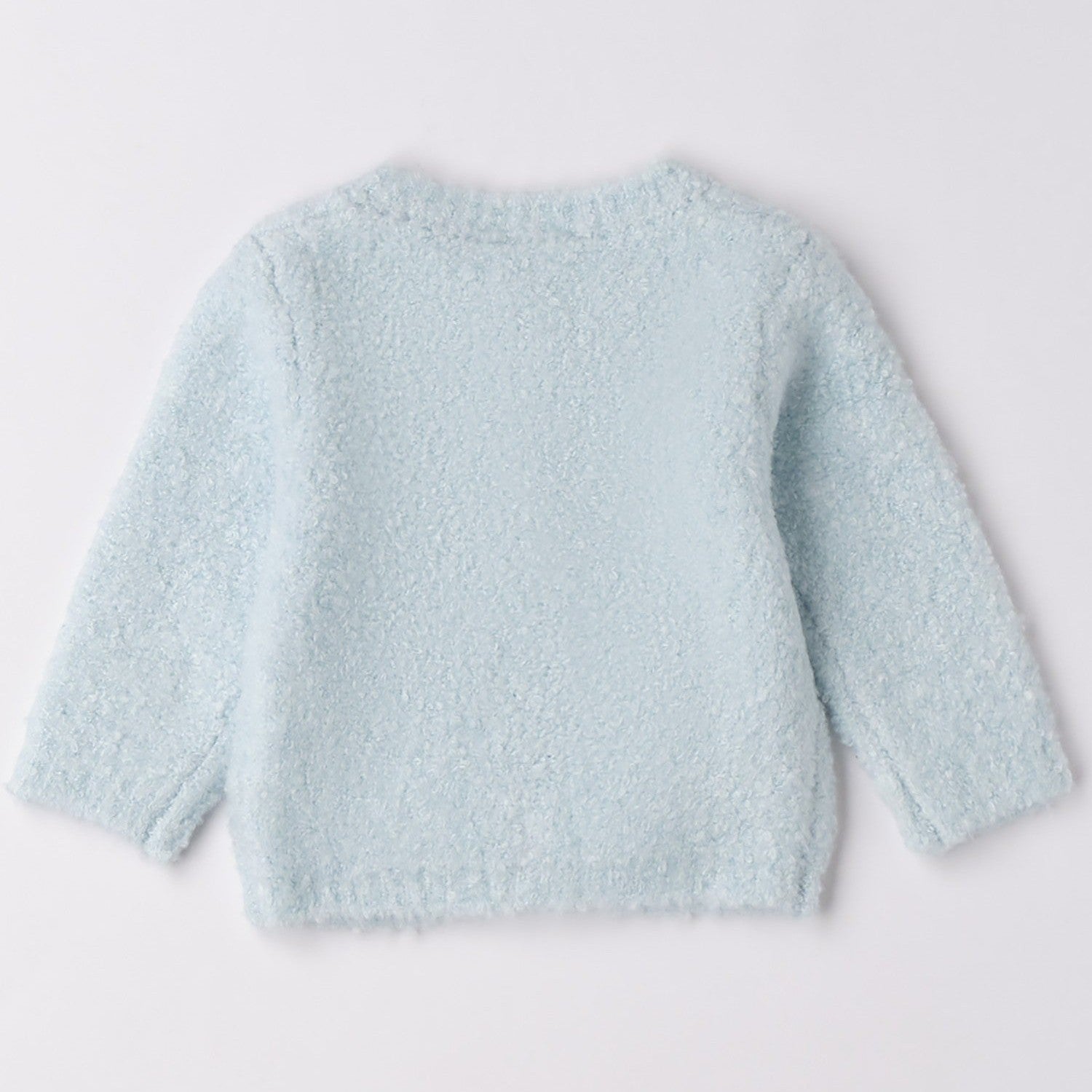 Cardigan Tricot Bouclé Taschine Bimba Bianco 3F707/3942 corredino e abbigliamento neonato | NANU' BABY