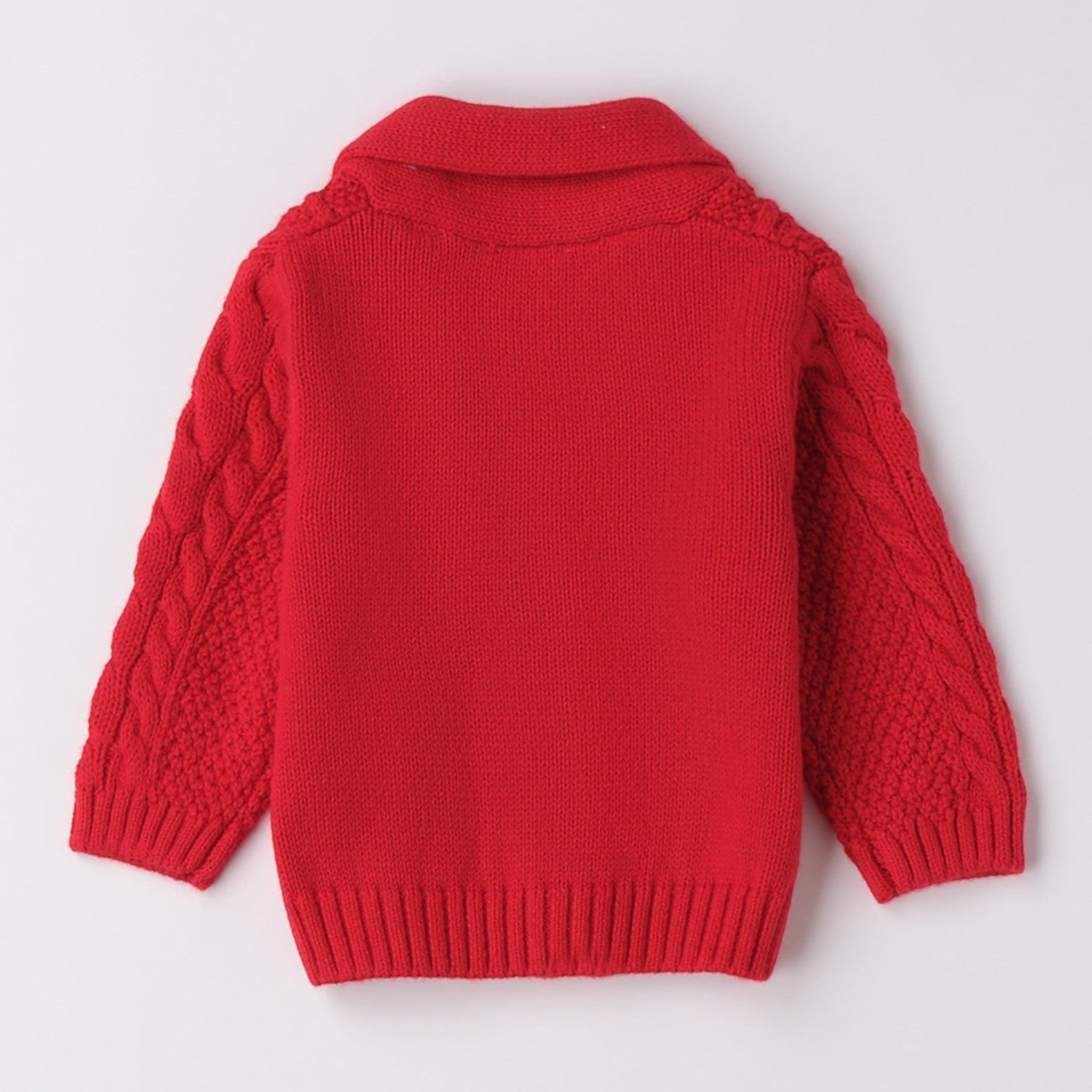 Cardigan Tricot Cotone Lana Bimbo Rosso 3F657/2253 corredino e abbigliamento neonato | NANU' BABY