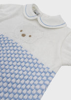 Sky Blue Teddy Short Romper EK5722/C