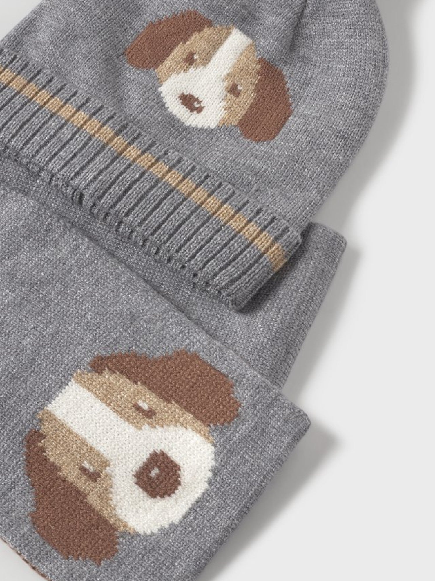 Comp.cappello e sciarpa Grigio 10018/61 corredino e abbigliamento neonato | NANU' BABY