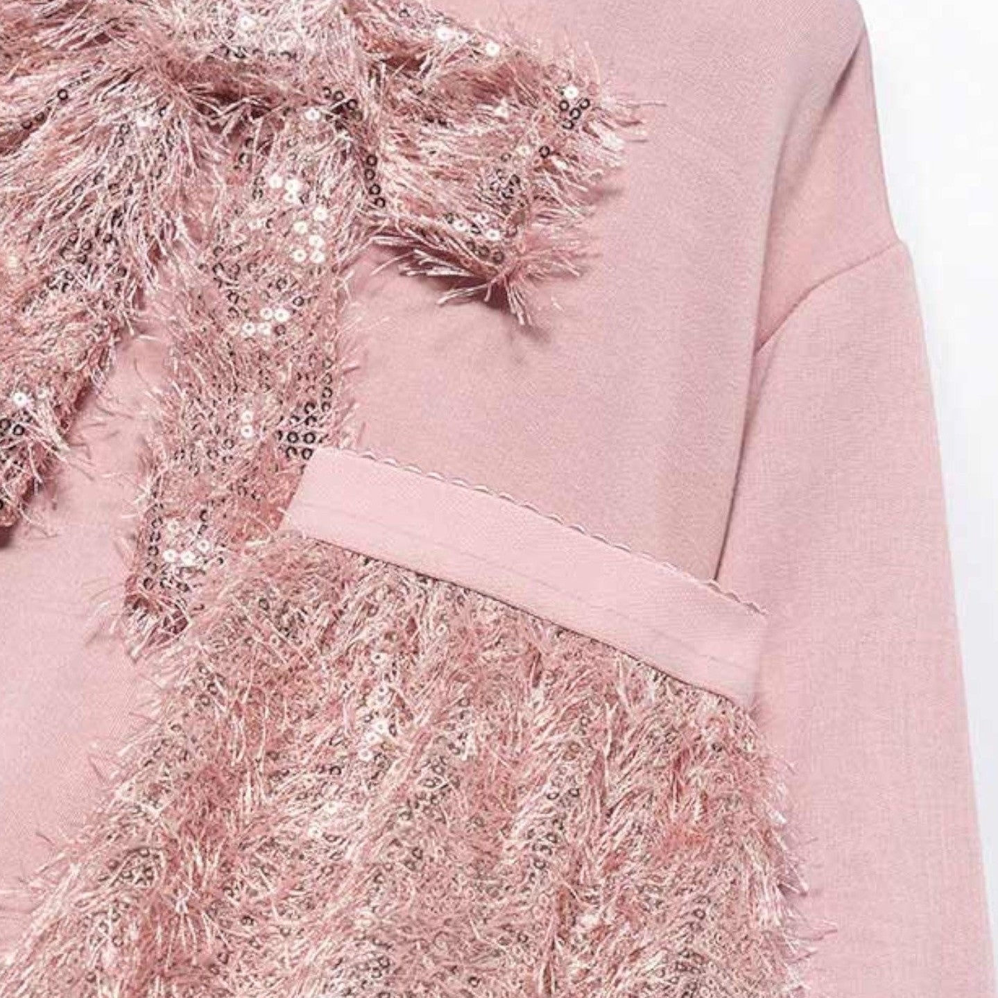 Compl. gonna frange lustrini Bimba Rosa 5539/8 corredino e abbigliamento neonato | NANU' BABY