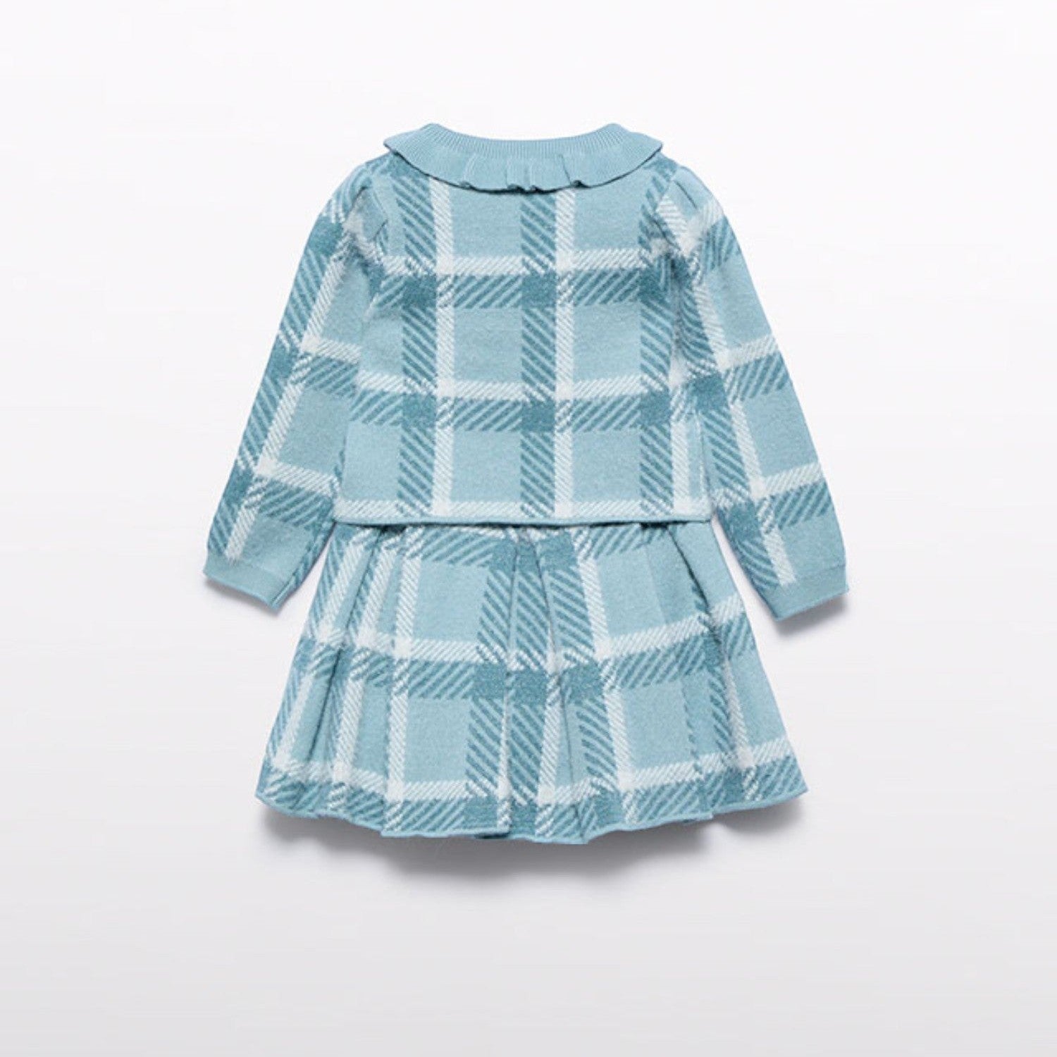 Compl. gonna tricot quadri Bimba Verde 5516/9 corredino e abbigliamento neonato | NANU' BABY