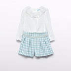 Compl.bermuda quadri lurex Bimba Verde 5712/9 corredino e abbigliamento neonato | NANU' BABY