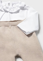 Completo 3 Pezzi Cotone Avorio 1507/85 corredino e abbigliamento neonato | NANU' BABY