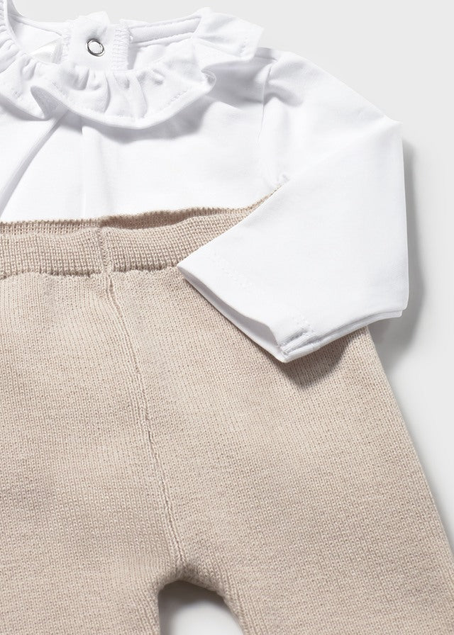 Completo 3 Pezzi Cotone Avorio 1507/85 corredino e abbigliamento neonato | NANU' BABY
