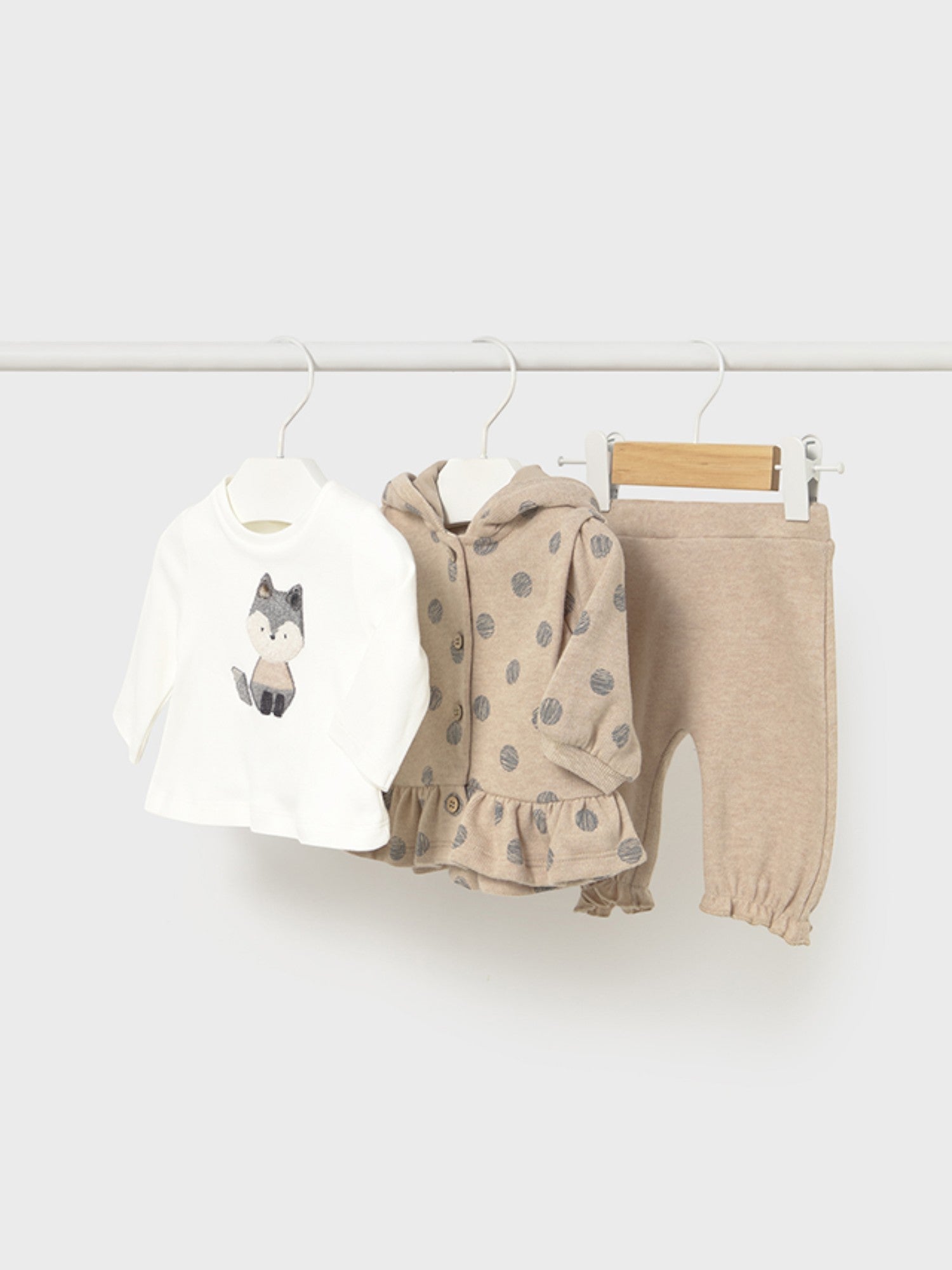 Completo Bimba Beige 2608/14 corredino e abbigliamento neonato | NANU' BABY