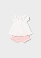 Completo Blusa Culotte Rosa 1288/56 corredino e abbigliamento neonato | NANU' BABY