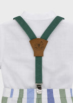 Completo Bretelle Bottoncini Erba 0255/45 corredino e abbigliamento neonato | NANU' BABY