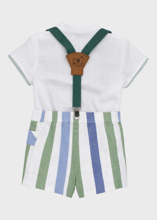 Completo Bretelle Bottoncini Erba 0255/45 corredino e abbigliamento neonato | NANU' BABY