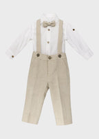 Completo Cardigan Papillon Beige corredino e abbigliamento neonato | NANU' BABY