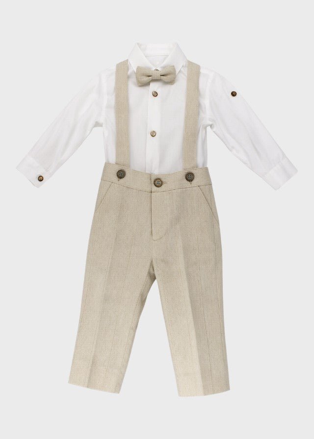 Completo Cardigan Papillon Beige corredino e abbigliamento neonato | NANU' BABY