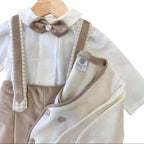 Completo Cerimonia Bimbo VANIGLIA IK20160BIS corredino e abbigliamento neonato | NANU' BABY