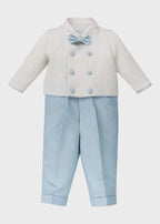Completo Cerimonia Elegante Cielo G3442/1001 corredino e abbigliamento neonato | NANU' BABY