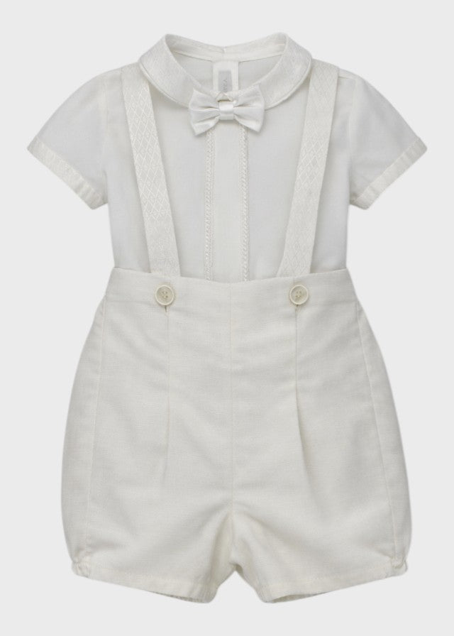 Completo Cerimonia Elegante Panna B3411/94 corredino e abbigliamento neonato | NANU' BABY
