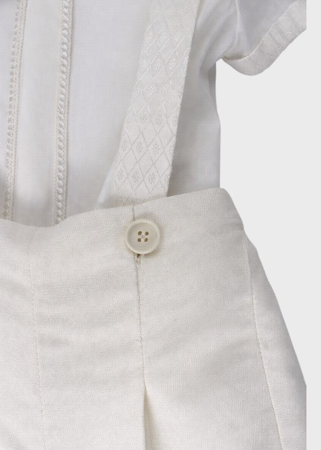 Completo Cerimonia Elegante Panna B3411/94 corredino e abbigliamento neonato | NANU' BABY