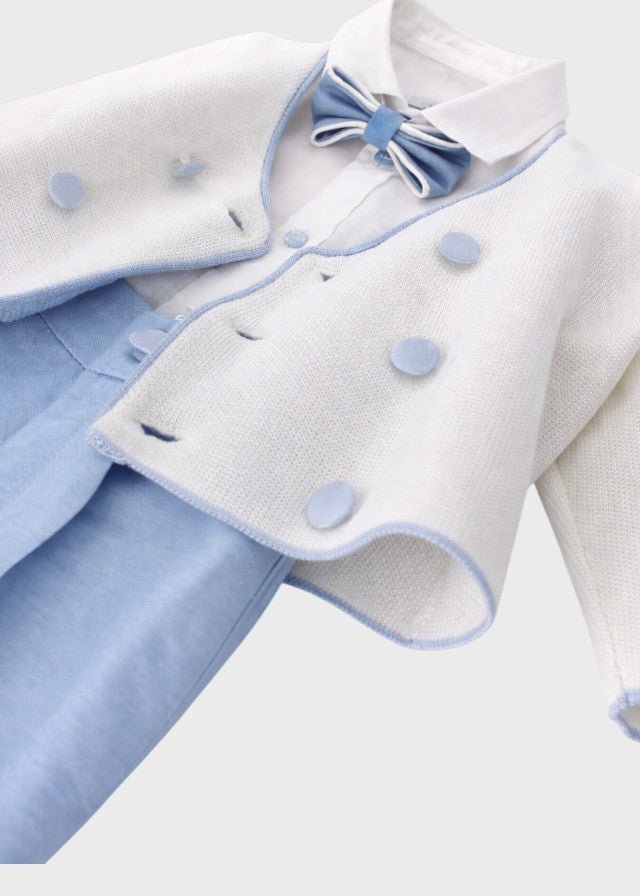 Completo Cerimonia Elegante Panna G3442/206 corredino e abbigliamento neonato | NANU' BABY