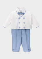 Completo Cerimonia Elegante Panna G3442/206 corredino e abbigliamento neonato | NANU' BABY