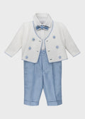 Completo Cerimonia Elegante Panna G3442/206 corredino e abbigliamento neonato | NANU' BABY