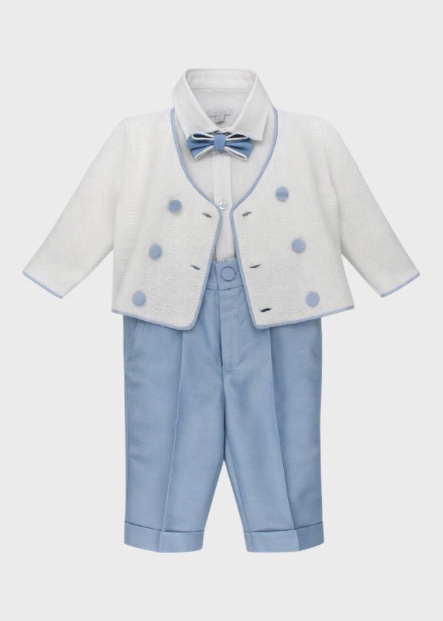 Completo Cerimonia Elegante Panna G3442/206 corredino e abbigliamento neonato | NANU' BABY