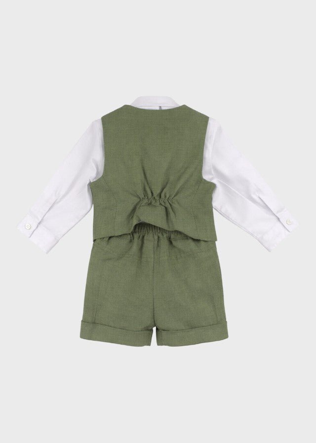 Completo Cerimonia Gilet Bermuda Verde corredino e abbigliamento neonato | NANU' BABY