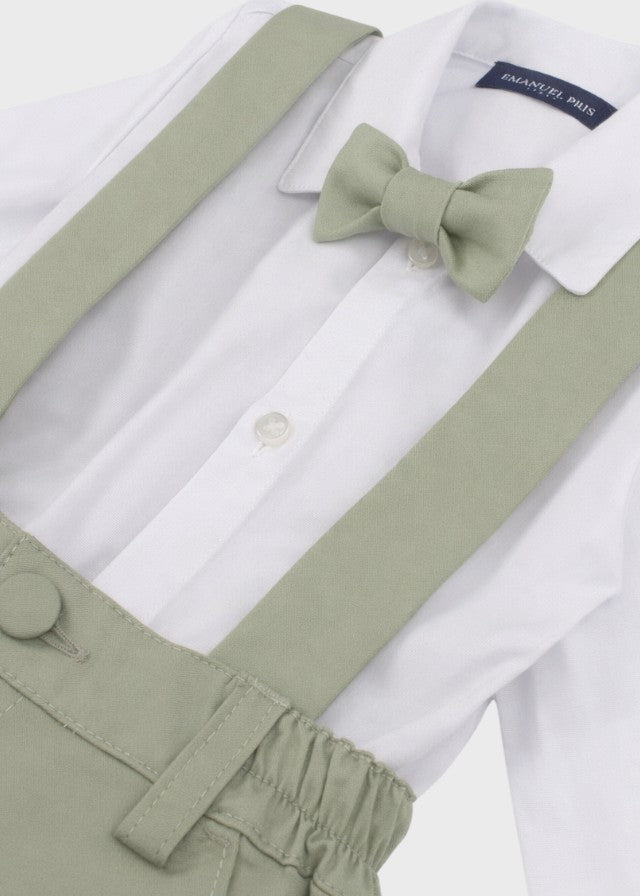 Completo Cerimonia Gilet Bermuda Verde Salvia corredino e abbigliamento neonato | NANU' BABY