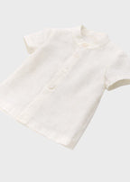 Completo Cerimonia Lino Beige 39826 corredino e abbigliamento neonato | NANU' BABY