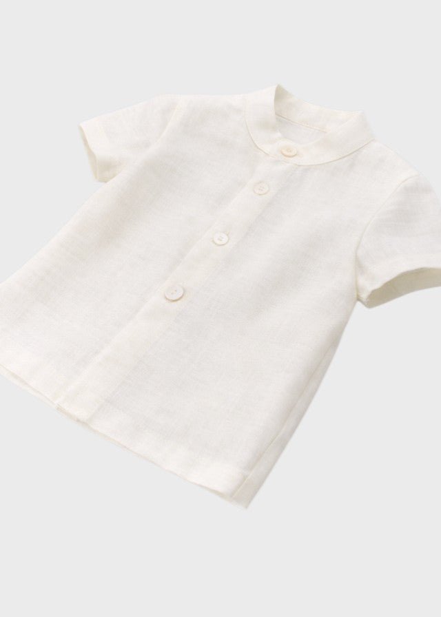 Completo Cerimonia Lino Beige 39826 corredino e abbigliamento neonato | NANU' BABY