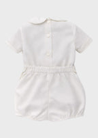 Completo Cerimonia Lino Panna 23824 corredino e abbigliamento neonato | NANU' BABY