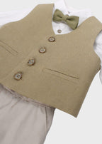 Completo Cerimonia Verde MN568442/4951 corredino e abbigliamento neonato | NANU' BABY