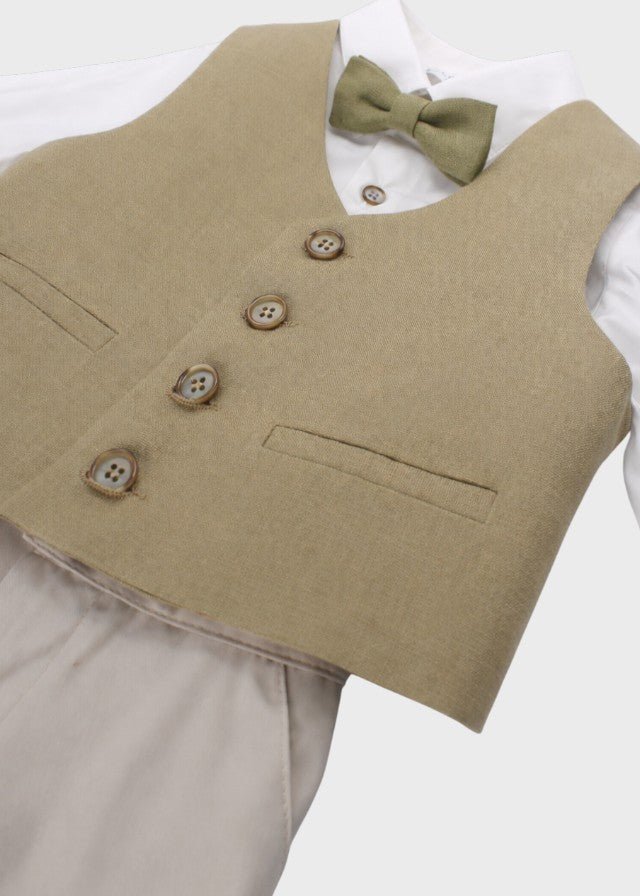 Completo Cerimonia Verde MN568442/4951 corredino e abbigliamento neonato | NANU' BABY