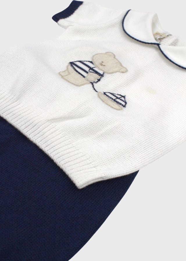 Completo Corto Cotone Orsetto Blu 577 corredino e abbigliamento neonato | NANU' BABY