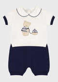 Completo Corto Cotone Orsetto Blu 577 corredino e abbigliamento neonato | NANU' BABY